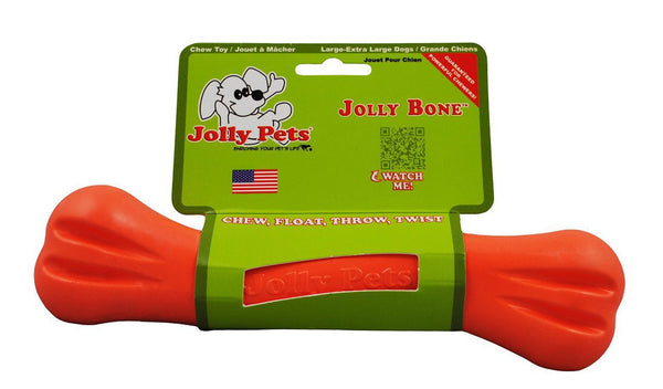 Jolly Pets X-Large Orange 9 Inch Jolly Bone Durable Toy