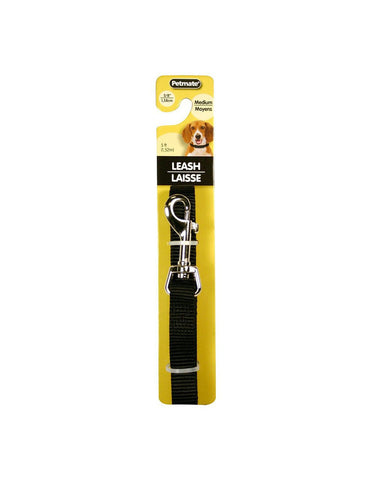 Petmate Aspen Core Black Nylon Leash 5/8 x 5ft