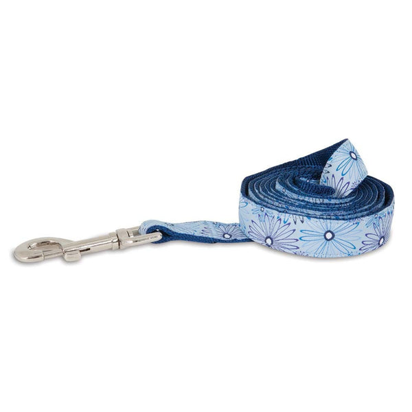 Petmate Blue Floral Leash 6ft x 1 Inch