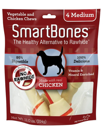 SmartBones Chicken Dog Chew Medium 4pk