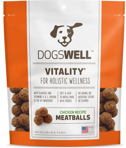 Dogswell Vitality Meatballs Chicken Recipe 15oz Treats