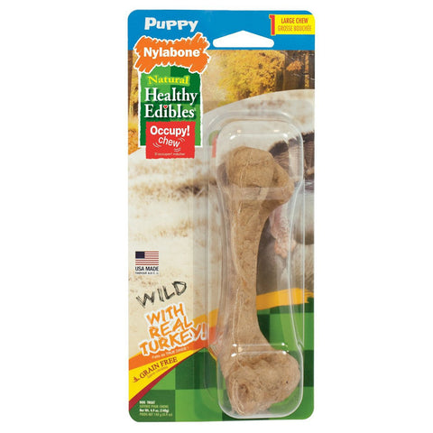 Nylabone Healthy Edibles PUPPY Wild Turkey Large Chew Bone