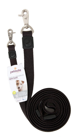 Petmate Deluxe Signature Coal Metal Clip 6ft x 5/8 Leash