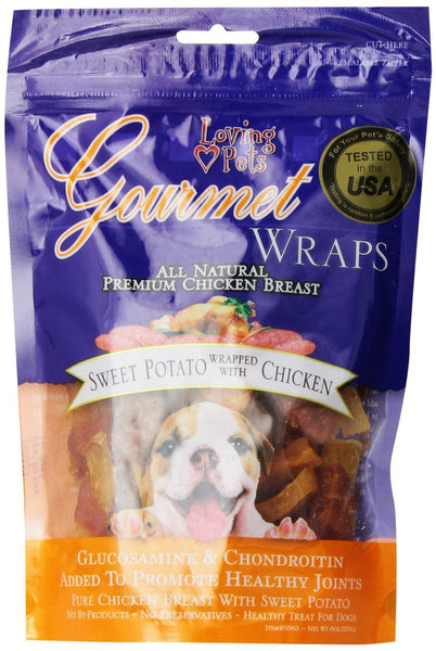 Loving Pets Gourmet Sweet Potato And Chicken Wraps Dog Treats 8oz