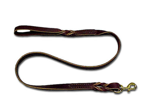 Classic Burgundy Latigo Leather Twist Dog Lead