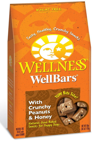 Wellness WellBars Crunchy Wheat Free Peanuts And Honey 45oz Treats