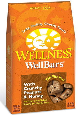 Wellness WellBars Crunchy Wheat Free Peanuts And Honey 45oz Treats