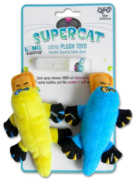 SuperCat Plush Toy Two Pack Plattie With Catnip Spray