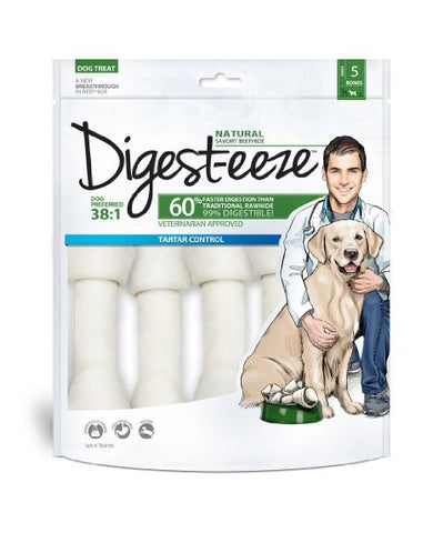 Digest-eeze Beefhide 5pk 6 Inch Bones