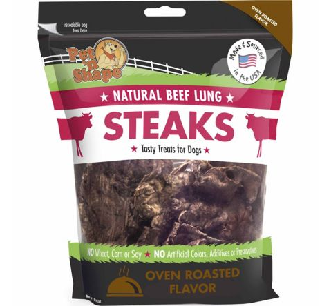 Pet N Shape CHUNX Flavor Beef Lung Steaks 9oz