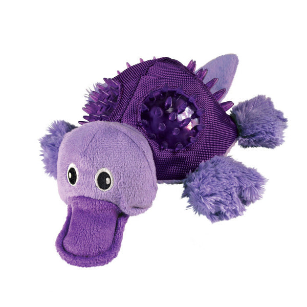 Kong Ballistic Shells Purple Platypus Medium Dog Toy