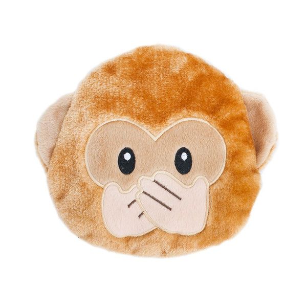 Zippy Paws Squeakie Emojiz Speak No Evil Monkey Plush Toy