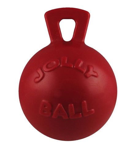 Red Tug n Toss Jolly Ball with Handle 6"