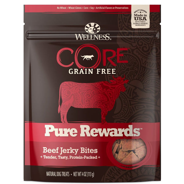 Wellness CORE Pure Rewards Beef GF Soft Jerky Bites 4oz