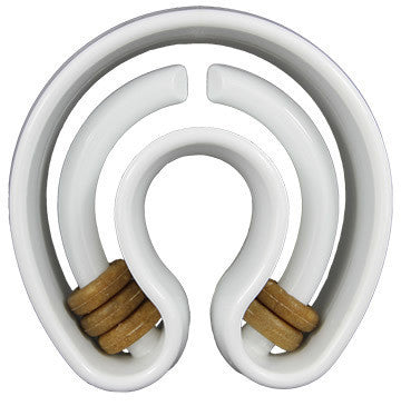Starmark Treat Ringer White Horseshoe Dog Toy