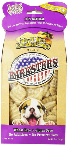 Loving Pets Barksters Brown Rice Chicken Krisps 5oz Treats