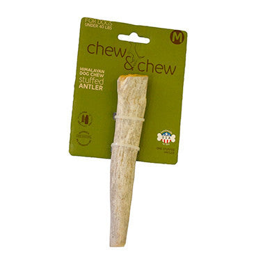 Himalayan Chew And Chew Stuffed Antler Medium Dog Treat