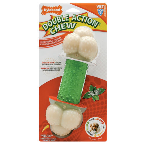 Nylabone Double Action Bacon Flavored Dura Chew Wolf Size