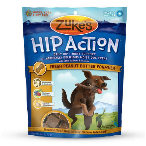 Zukes Hip Action Glucosamine Peanut Butter Treats 6oz