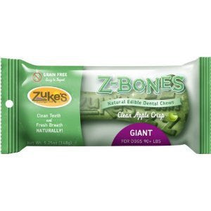 Zukes Z-Bones Clean Apple Crisp Giant Size Dental Chew 1 Pack