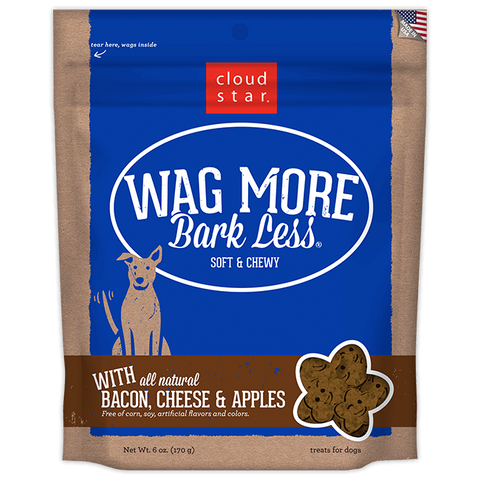 Cloud Star Wag More Bark Less Soft & Chewy Dog Treats Bacon Cheese & Apples