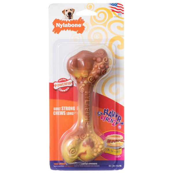 Nylabone Flavor Frenzy Dura Chew Breakfast Bone Bacon/Egg/Cheese Flavor Giant Size