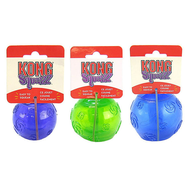 Large Kong Squeezz Round Fetch Ball Dog Toy