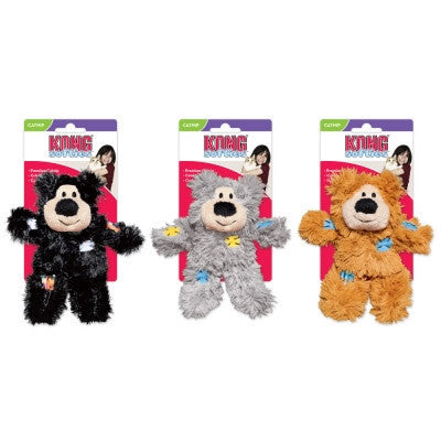 Kong Assorted Softies Patchwork Bear Catnip Cat Toy