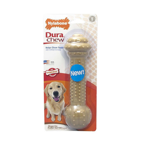 Nylabone Peanut Butter Barbell Chew Large