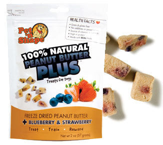 Freeze Dried Peanut Butter Plus Blueberry & Strawberry Treats