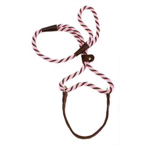 Pink Chocolate Mendota Big Dog Walker Martingale Lead 1/2 x 6ft
