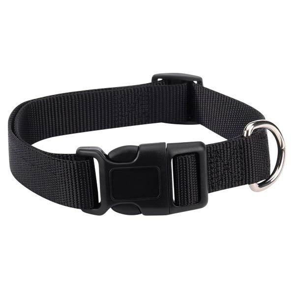 Jet Black Fashion Nylon Adjustable Dog Collar