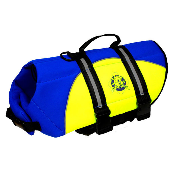 Paws Aboard Blue & Yellow Neoprene Dog Life Jacket