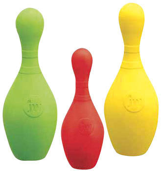 Medium iSqueak Rubber Bowling Pin Dog Chew Toy