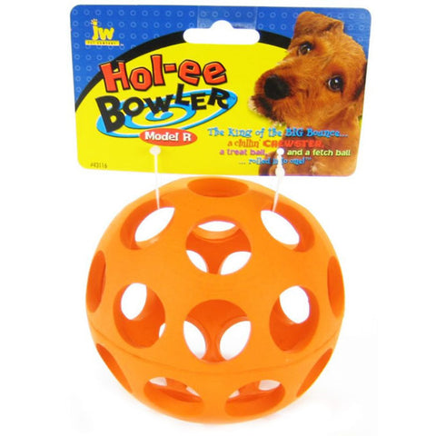 JW Pet Mini 2" Hol-ee Bowler Rubber Dog Toy