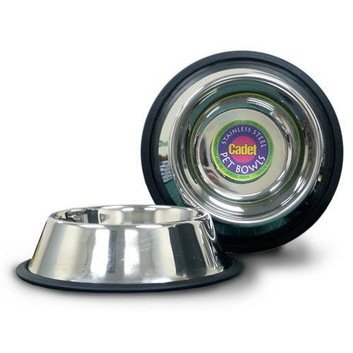 Cadet 8 Cup Heavy Duty Stainless Steel Non Tip Dog Bowl 64oz