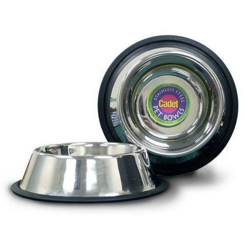 Cadet 12 Cup Heavy Duty Stainless Steel Non Tip Dog Bowl 96oz