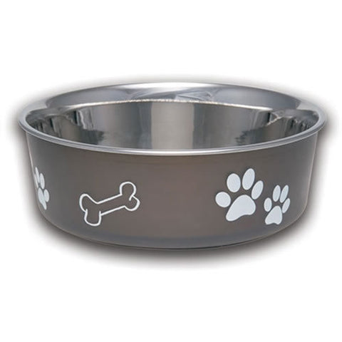 Brown Espresso Stainless Steel Dog Bowl