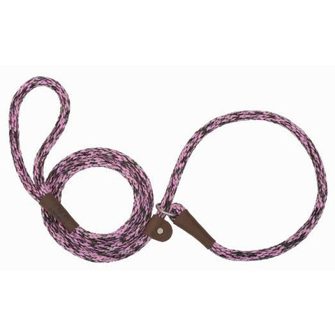 Pink Camo Large Mendota British Style Slip Lead 1/2 x 6 Ft