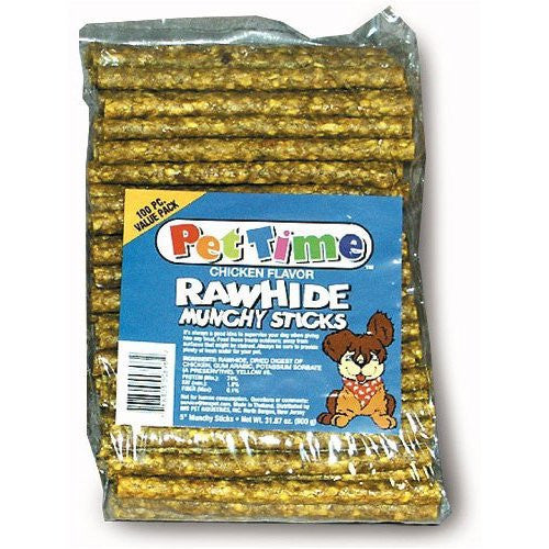 Cadet Munchy Rawhide Stick Chicken Basted Dog Chew