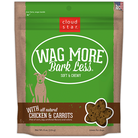 Cloud Star Wag More Bark Less Soft & Chewy Dog Treats Chicken & Carrots