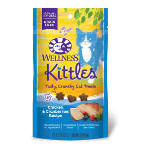 Wellness Kittles Grain-Free Chicken & Cranberries Recipe Crunchy Cat Treats