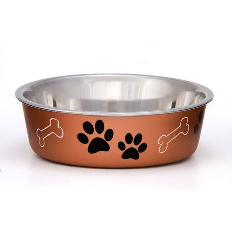 Metallic Copper Stainless Steel Dog Bowl