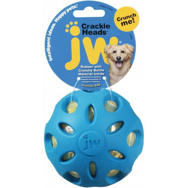 JW Pet Large Crackle Heads Crackle Ball Dog Toy