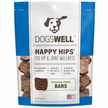 DogsWell Happy Hips Chicken and Veggie Jerky Bars