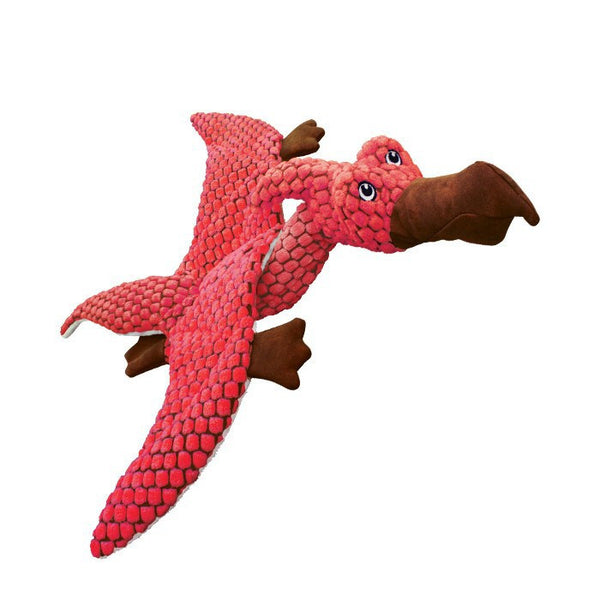 Kong Dynos Pterodactyl Coral Small Dog Toy