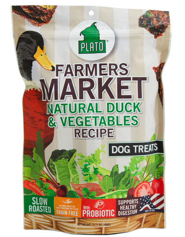 Plato Farmers Market Duck & Vegetables Dog Treats 14oz