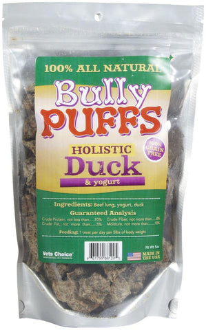 Vets Choice Bully Puffs Duck and Yogurt Dog Treats