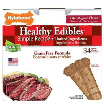 Petite Filet Mignon Nylabone Healthy Edibles 34 Piece Bulk Pack