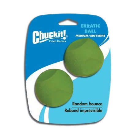 ChuckIt! Medium Erratic Ball Dog Toy 2 Pack